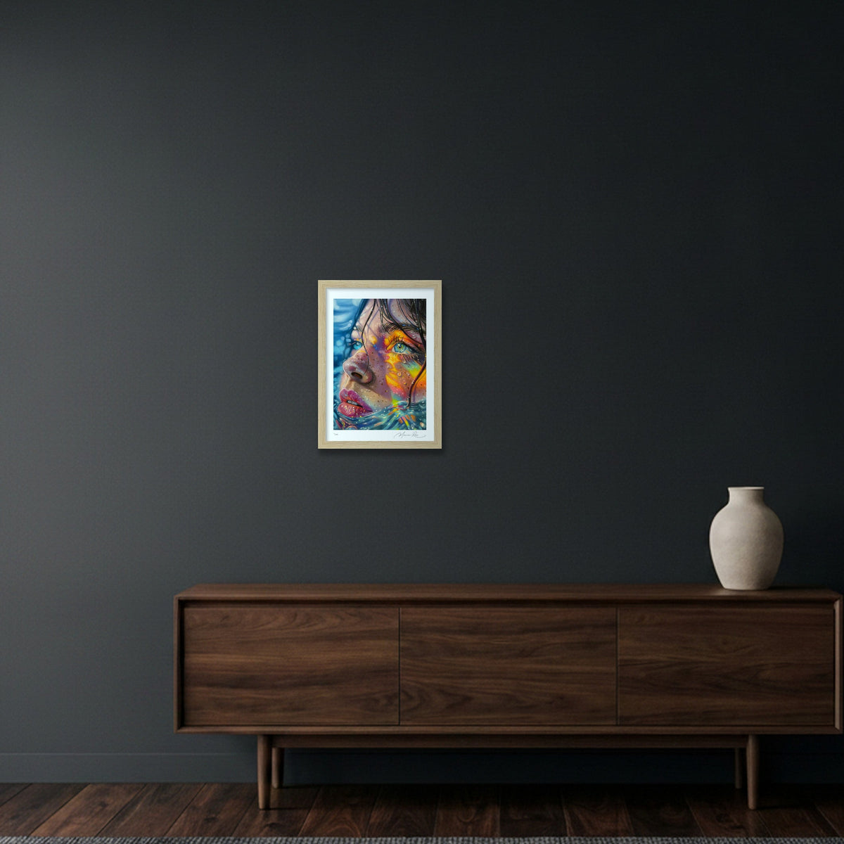 Suncatcher — A4 (21×30cm, 8×12") Oak Frame