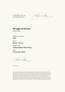 Weight of Water — Certificate of Authenticity